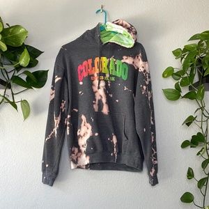 Colorado Acid Wash Sweater Grey Green Small